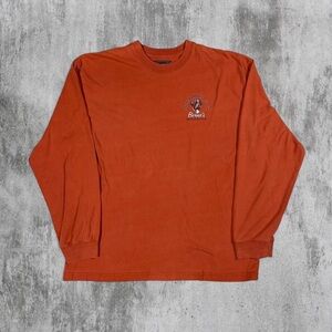 VTG Y2K Abercrombie & Fitch Orange Long Sleeve Shirt Mens Large